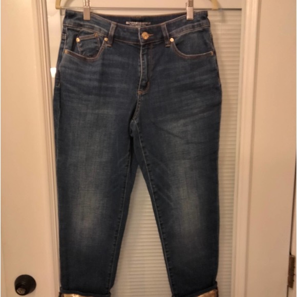 Chico's boyfriend jeans. Sequence bottoms. - Picture 2 of 7